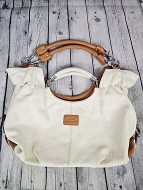 DIDIER BEAUCHAMPS | two-tone leather shoulder bag purse